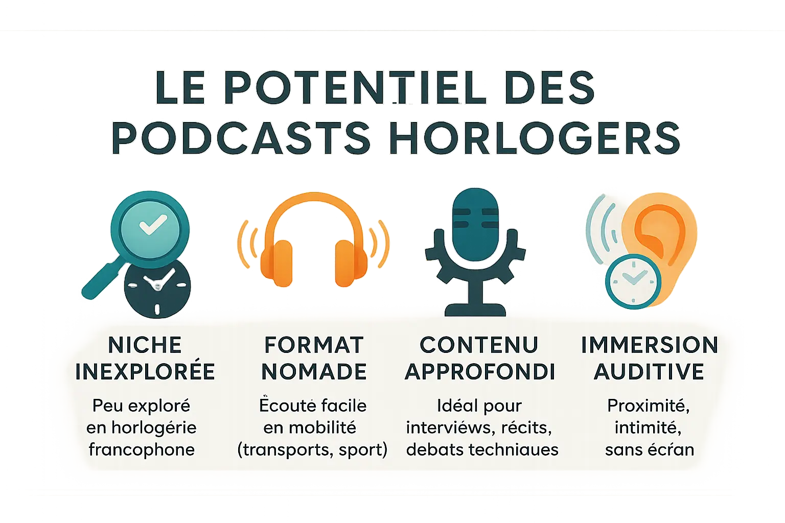 Podcast horloger en écoute mobile