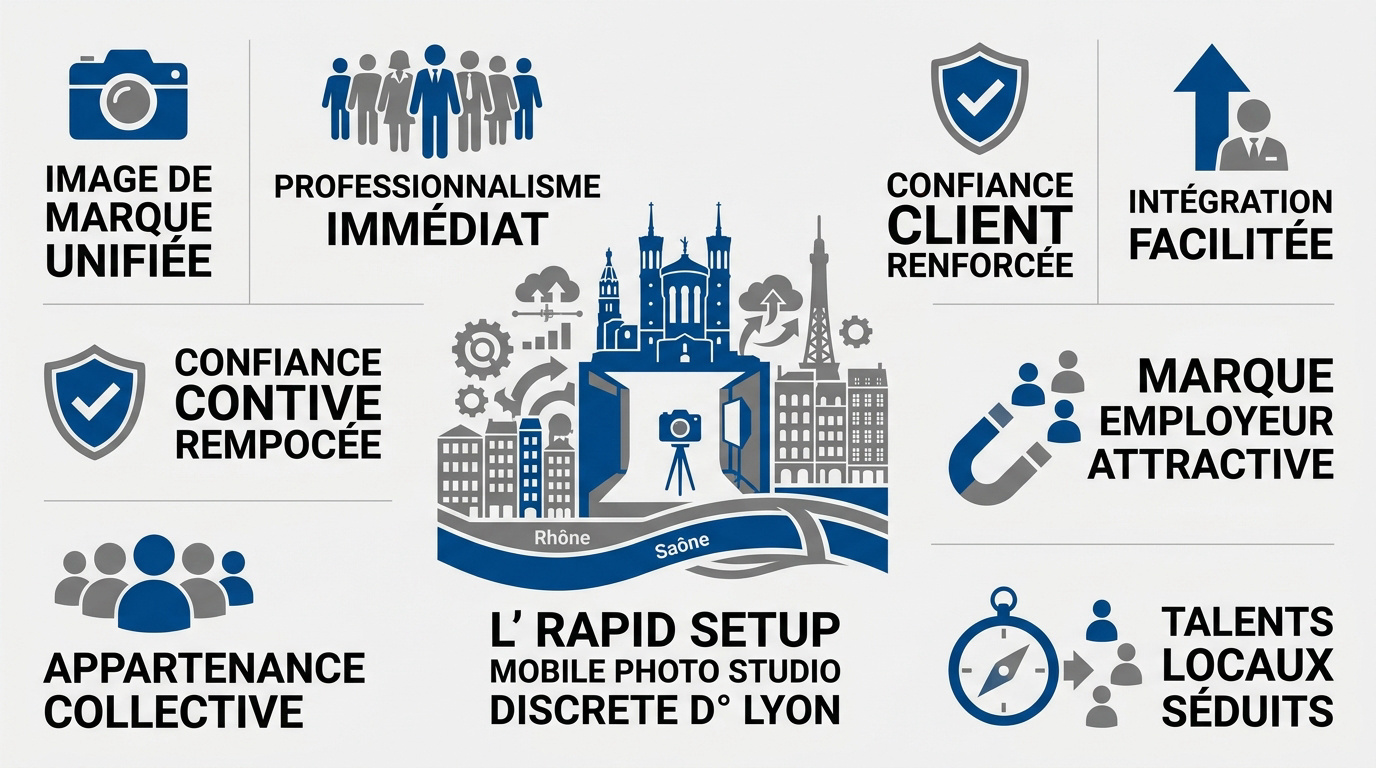 Portraits professionnels de collaborateurs pour un trombinoscope d'entreprise à Lyon