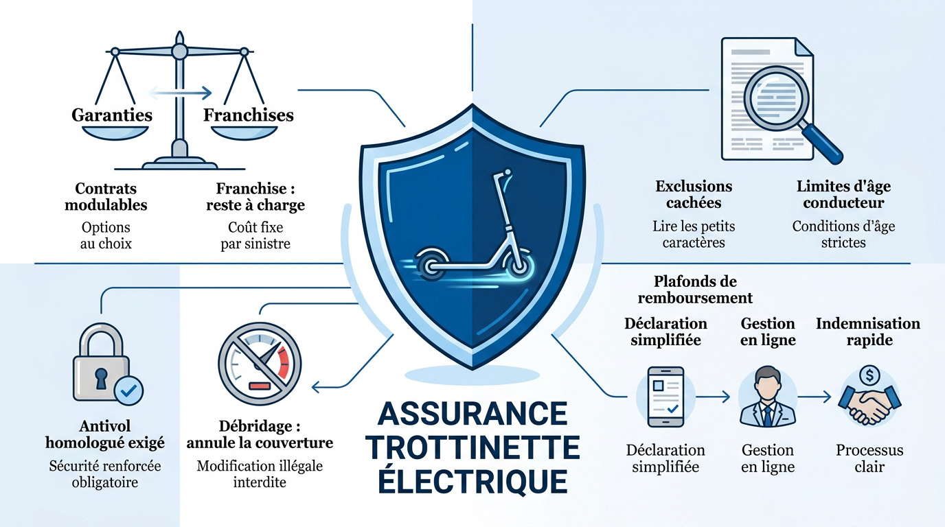 Comparatif des garanties pour assurer une trottinette électrique