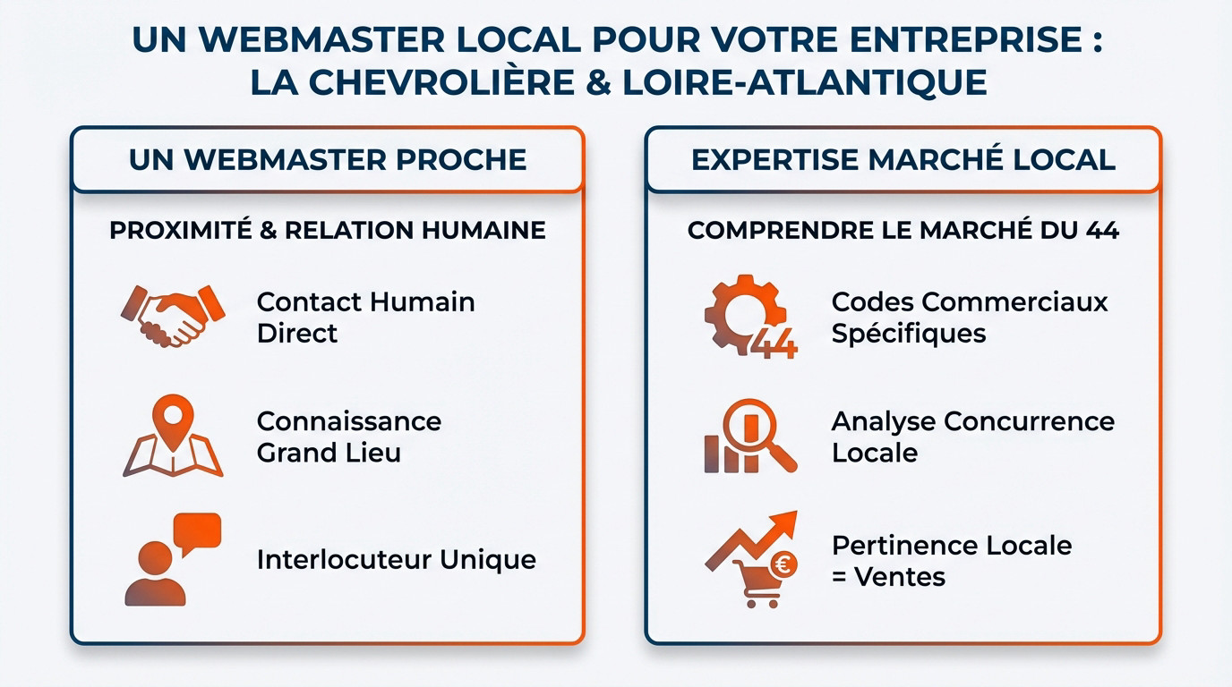 Webmaster freelance expert en <strong>création de site internet</strong> à La Chevrolière