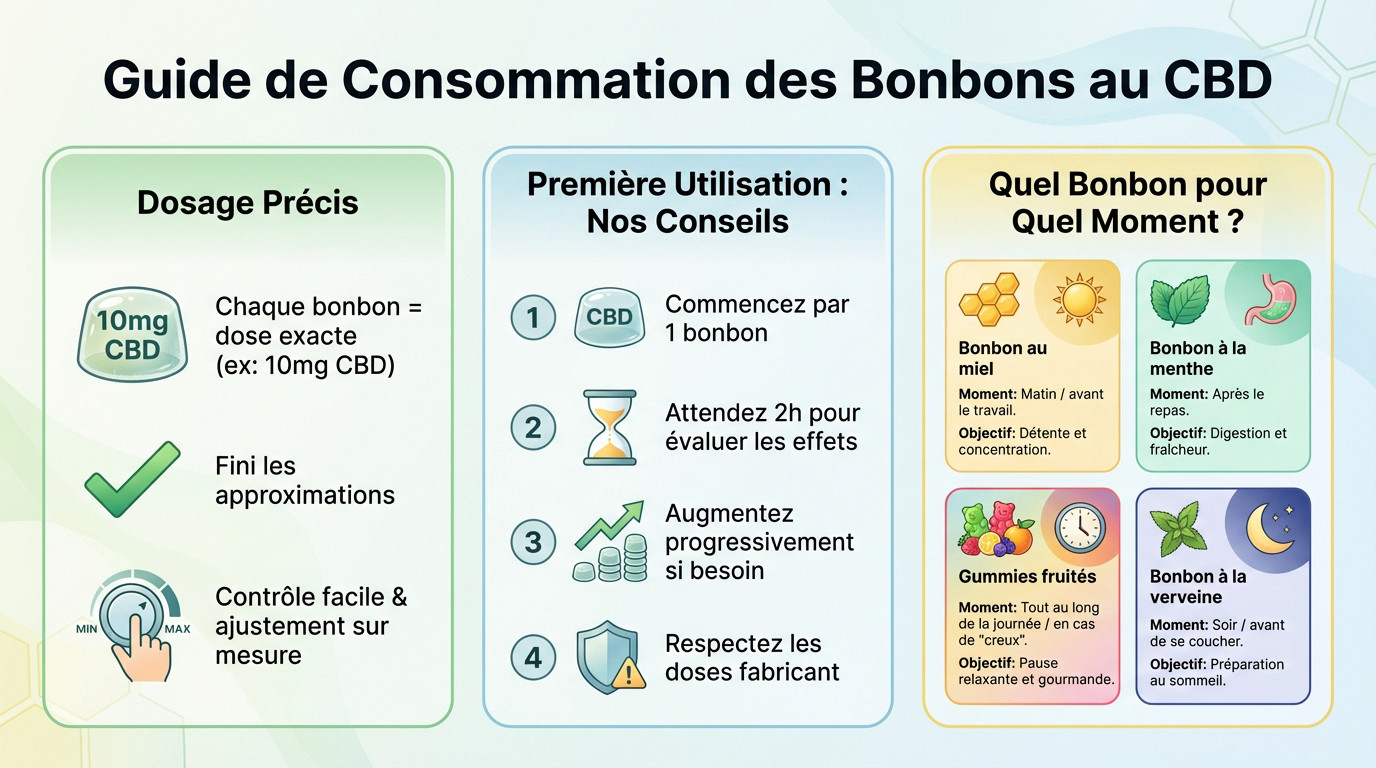 Guide pratique pour doser et consommer les bonbons au CBD selon les besoins