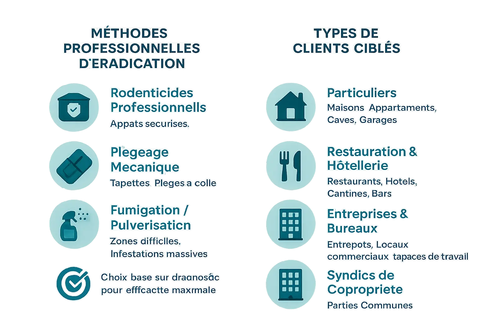 Illustration des méthodes de dératisation professionnelles et clients cibles