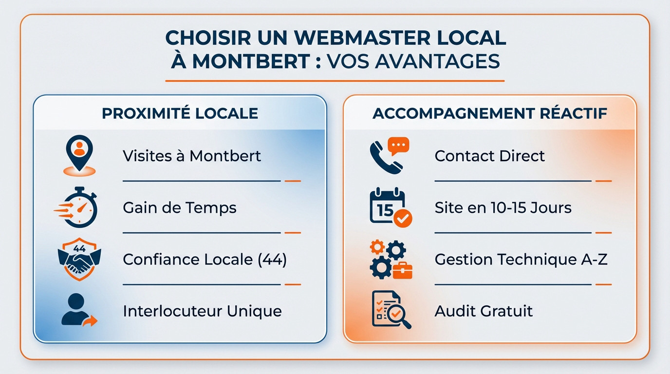 Avantages d'un webmaster freelance local à Montbert pour la création de site internet