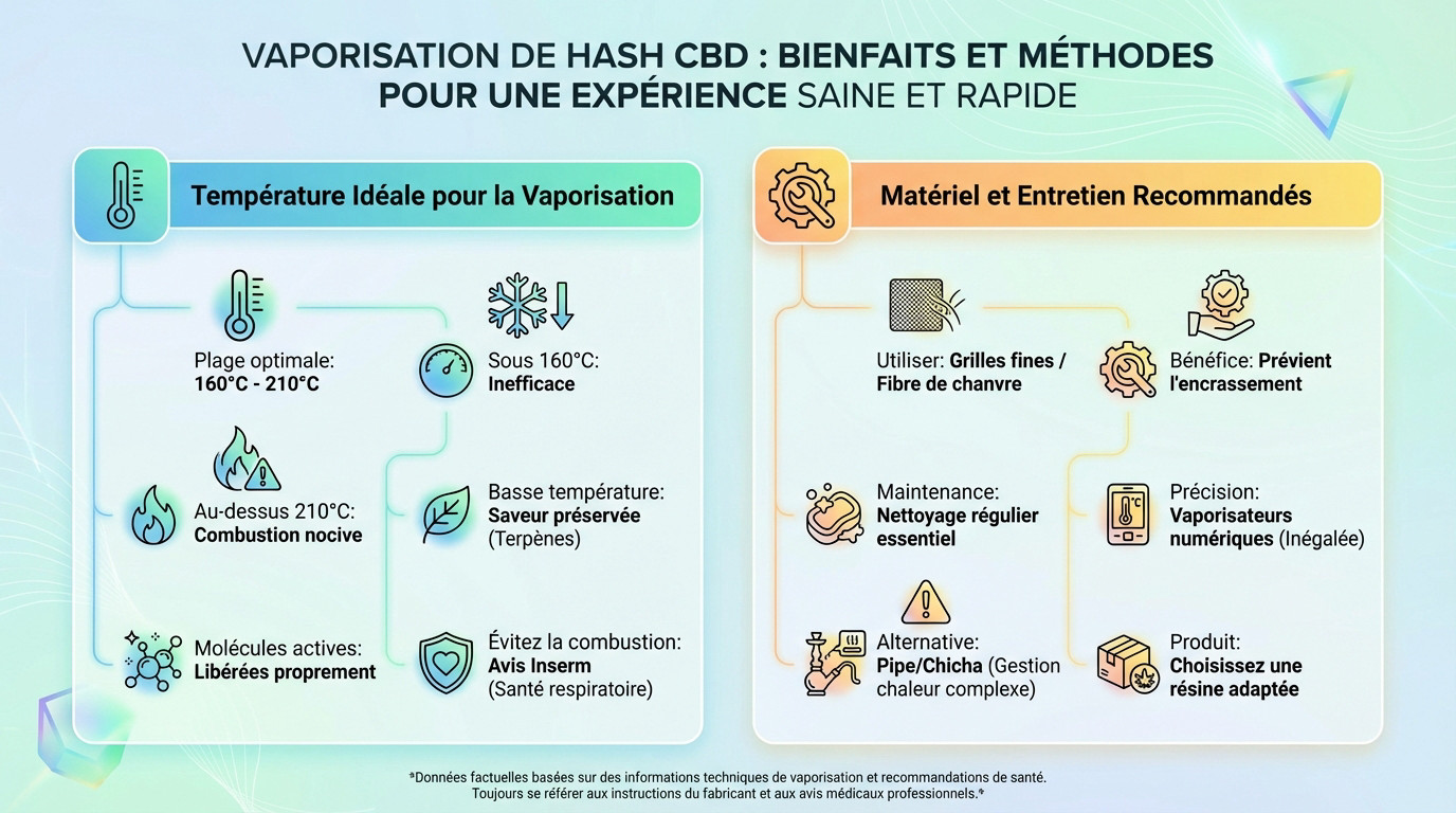 Réglage de la température pour vaporiser la résine de CBD