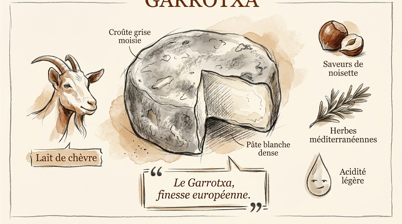 Alternative au Manchego : 5 fromages espagnols 6 Fromage Garrotxa artisanal à la croûte grise veloutée