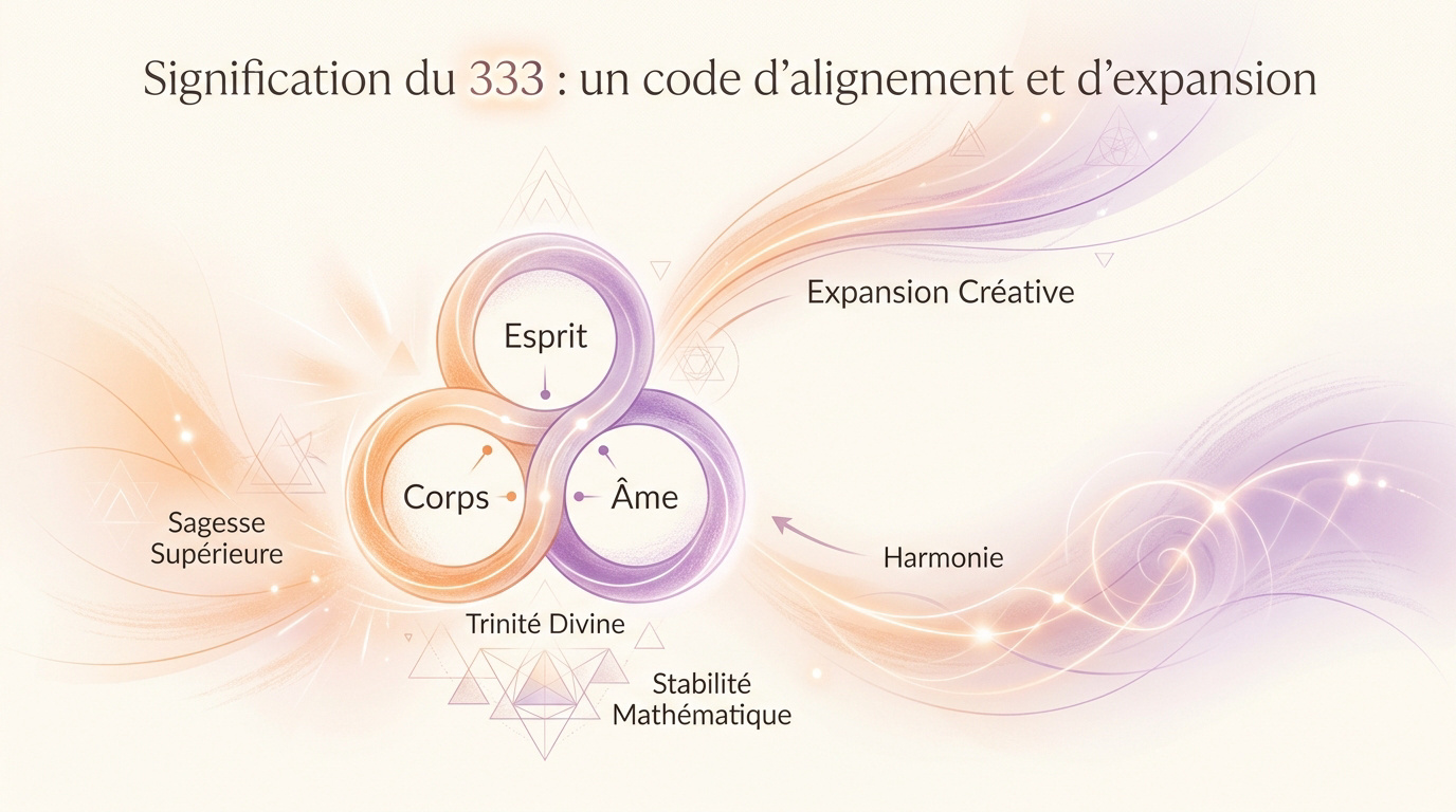 Alignement spirituel représenté par le nombre 333