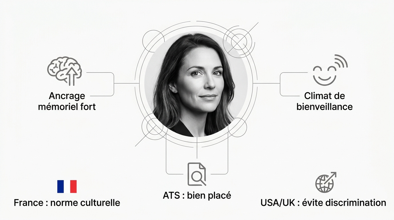 Analyse des facteurs clés d'un profil candidat incluant la photo professionnelle