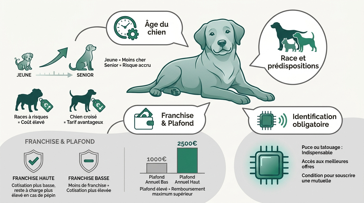 Facteurs influençant le prix d'une mutuelle pour chien