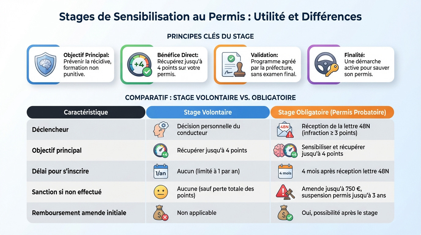 Stage récupération points : récupérez 4 points sans examen 1 Conducteurs en formation lors d'un stage de sensibilisation à la sécurité routière