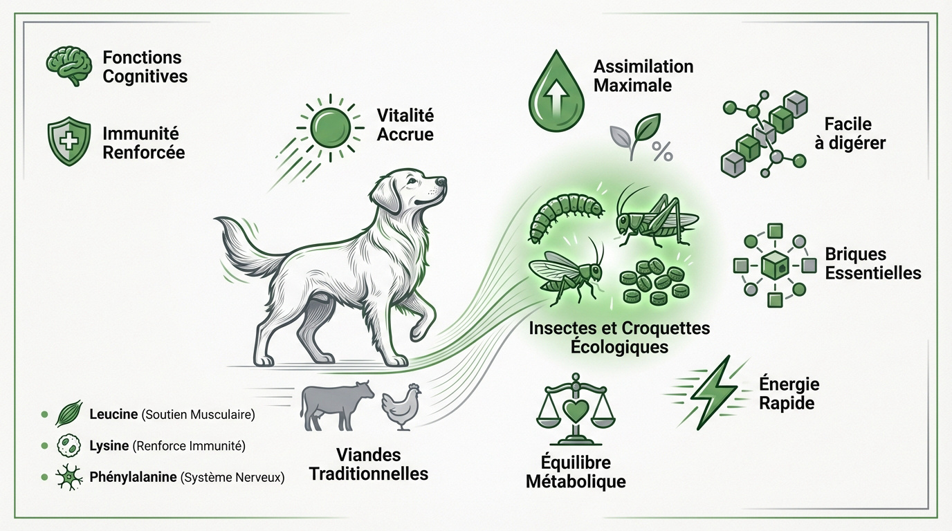 Les insectes pour chien : vitalité et santé durable