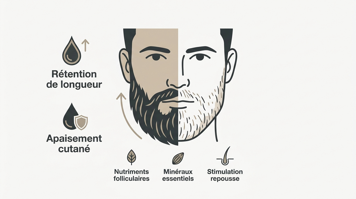 Infographie comparative ricin et nigelle pour la barbe