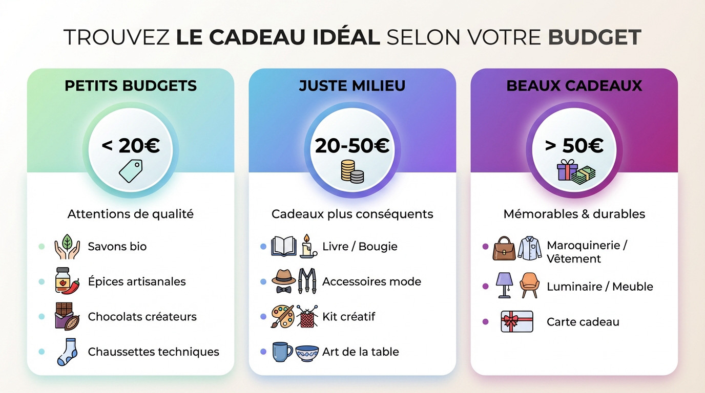 Sélection de cadeaux de Noël fabriqués en France classés par budget