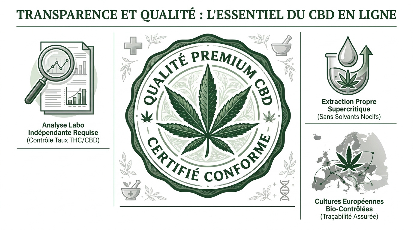 Certificat d'analyse laboratoire pour fleurs de CBD premium sans THC