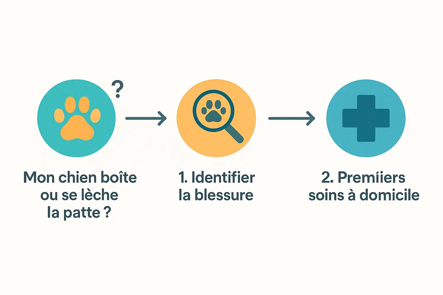 Blessure à la griffe d'un chien