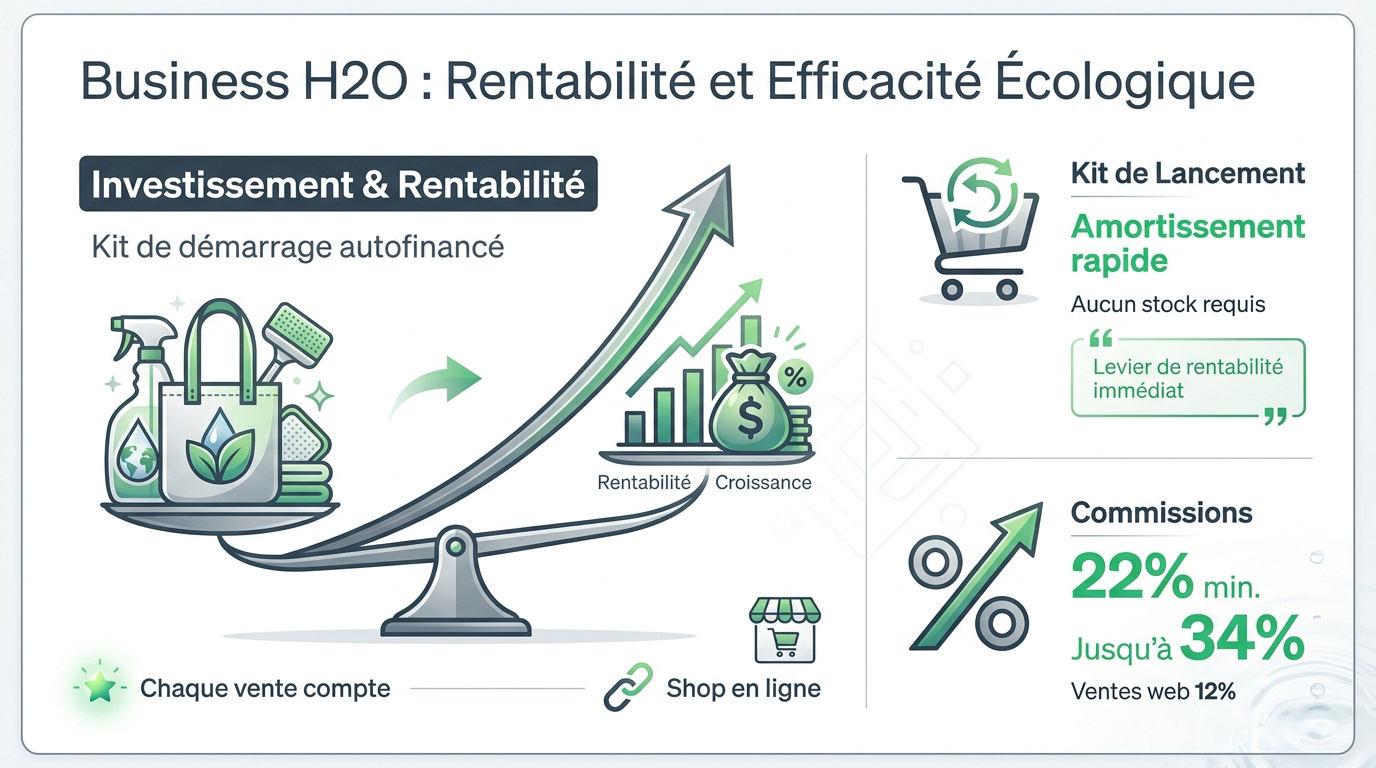 Conseillère H2O at Home présentant des produits écologiques