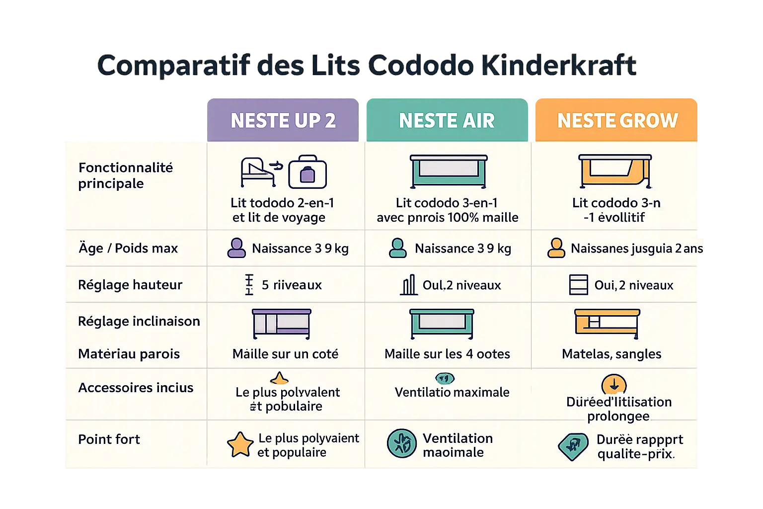 Comparatif des lits cododo Kinderkraft