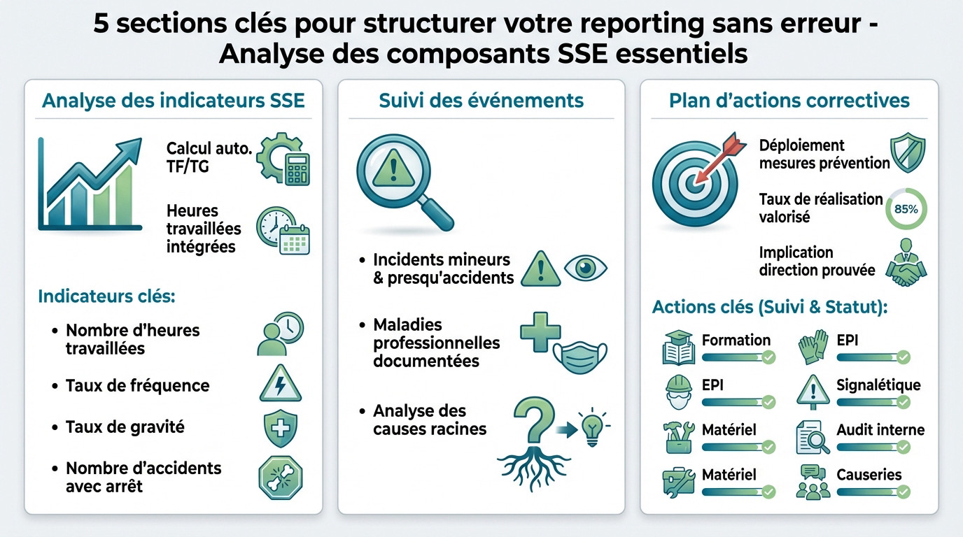 Structure d'un reporting SSE efficace pour le bilan MASE