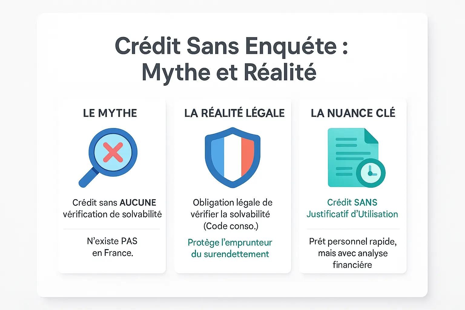 Crédit sans enquête de solvabilité : mythe ou réalité