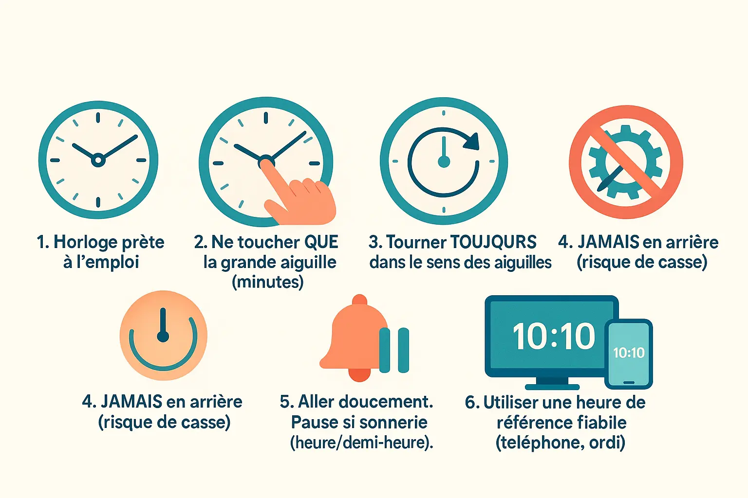 Comment régler une horloge à balancier manuellement