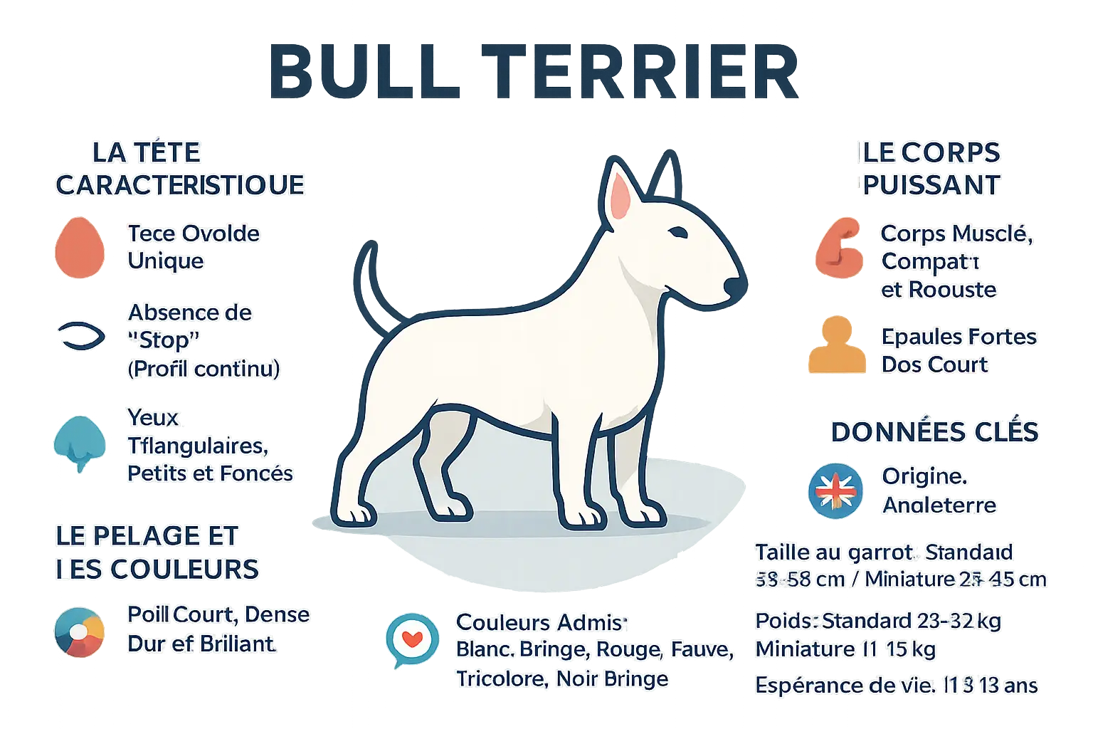 <strong>Bull Terrier physique caractéristiques</strong>