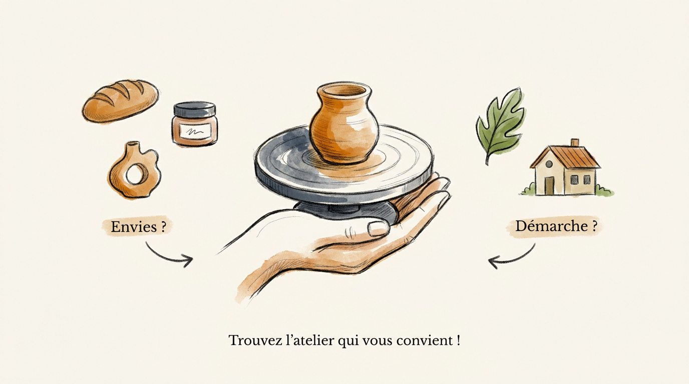Femme participant à un atelier créatif de poterie à Paris