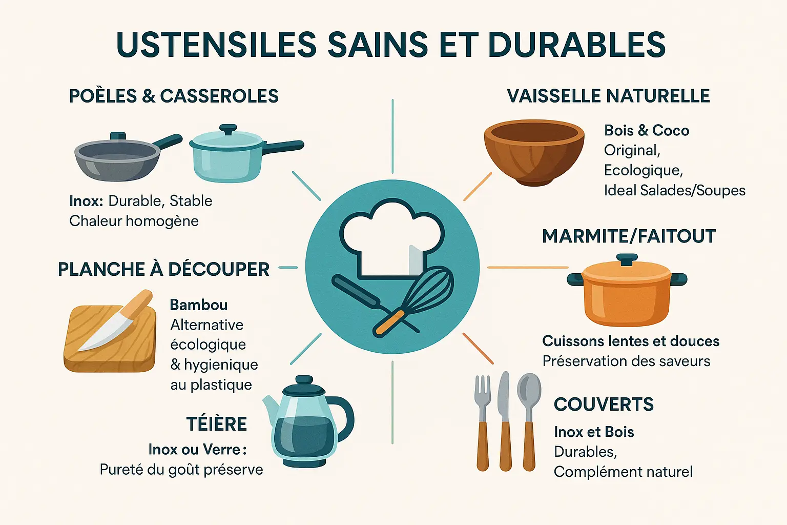 Les 6 ustensiles essentiels pour une cuisine saine