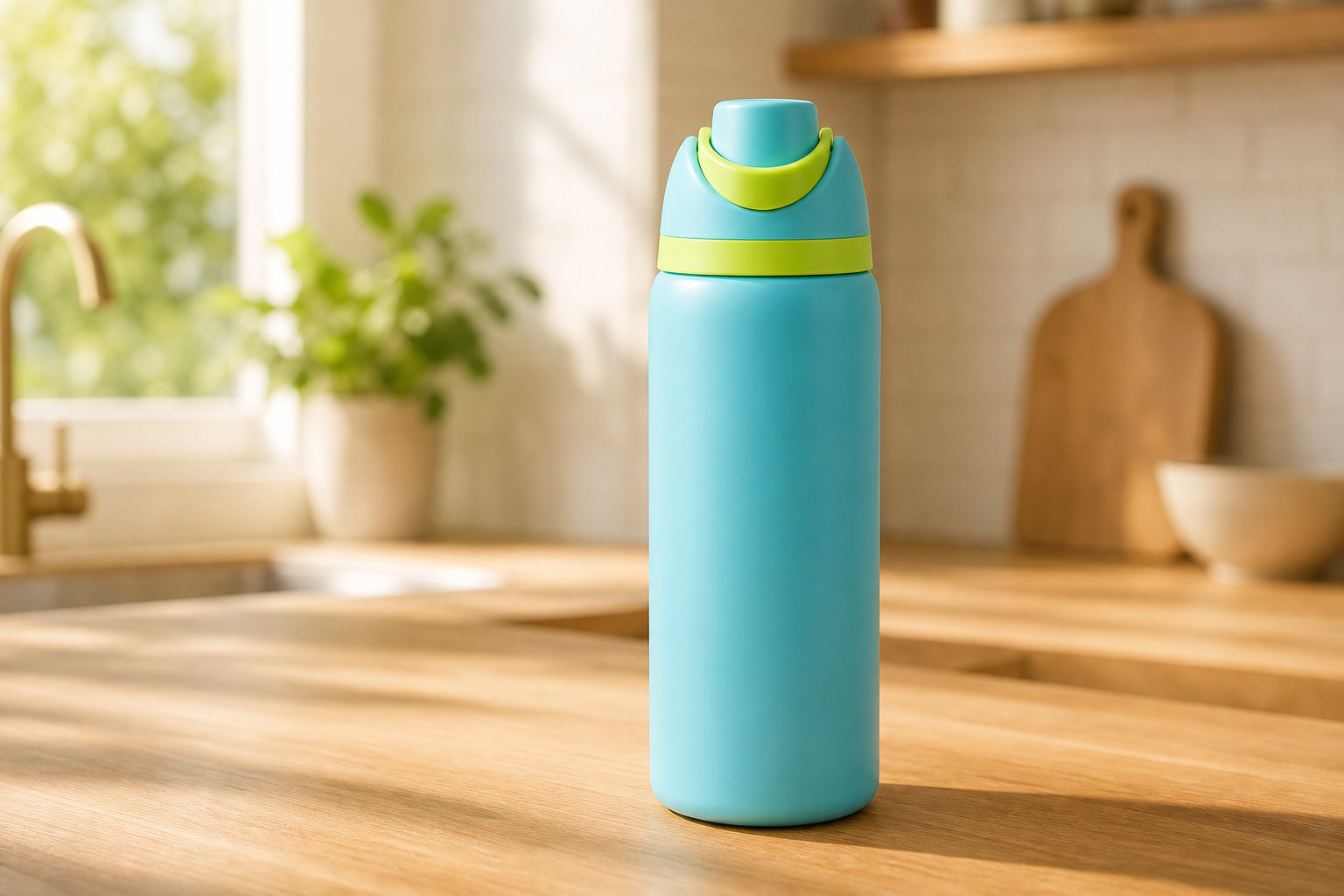 Gourde sport inox : praticité et poignée de transport