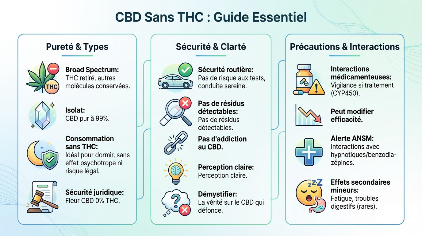 Huile de CBD 0% THC pour favoriser le sommeil