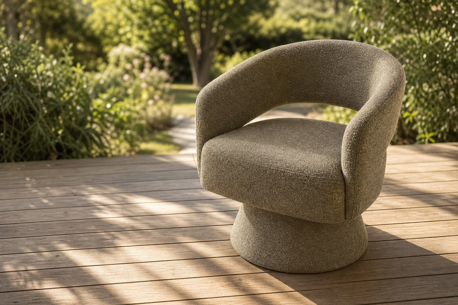 L'élégance sobre du FEDOTE en tissu chenille taupe