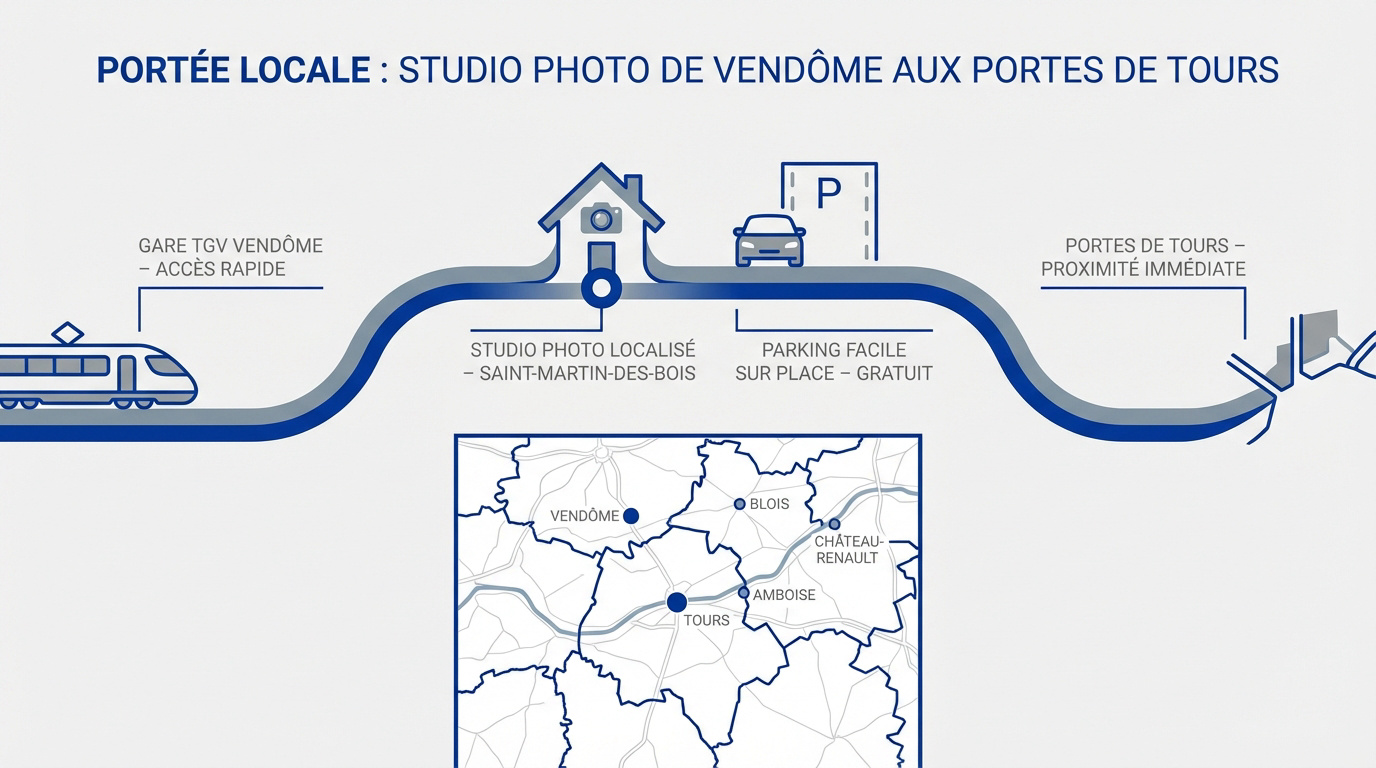 Studio photo professionnel situé entre Vendôme et Tours pour photos d'identité conformes