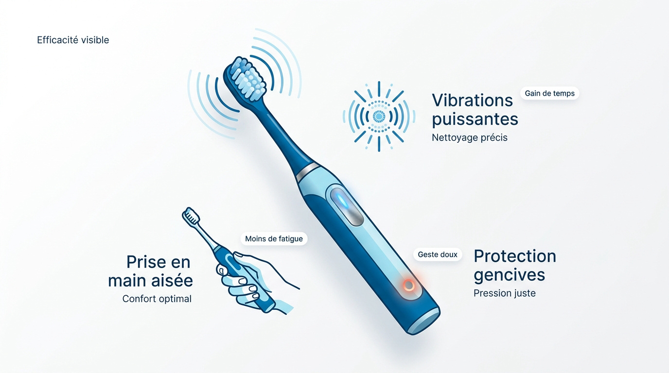 Brosse a dents electrique : comment bien choisir Brosse à dents électrique moderne offrant confort et efficacité de brossage