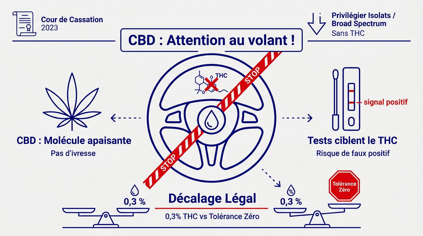 Contrôle routier et dépistage de THC après consommation de CBD