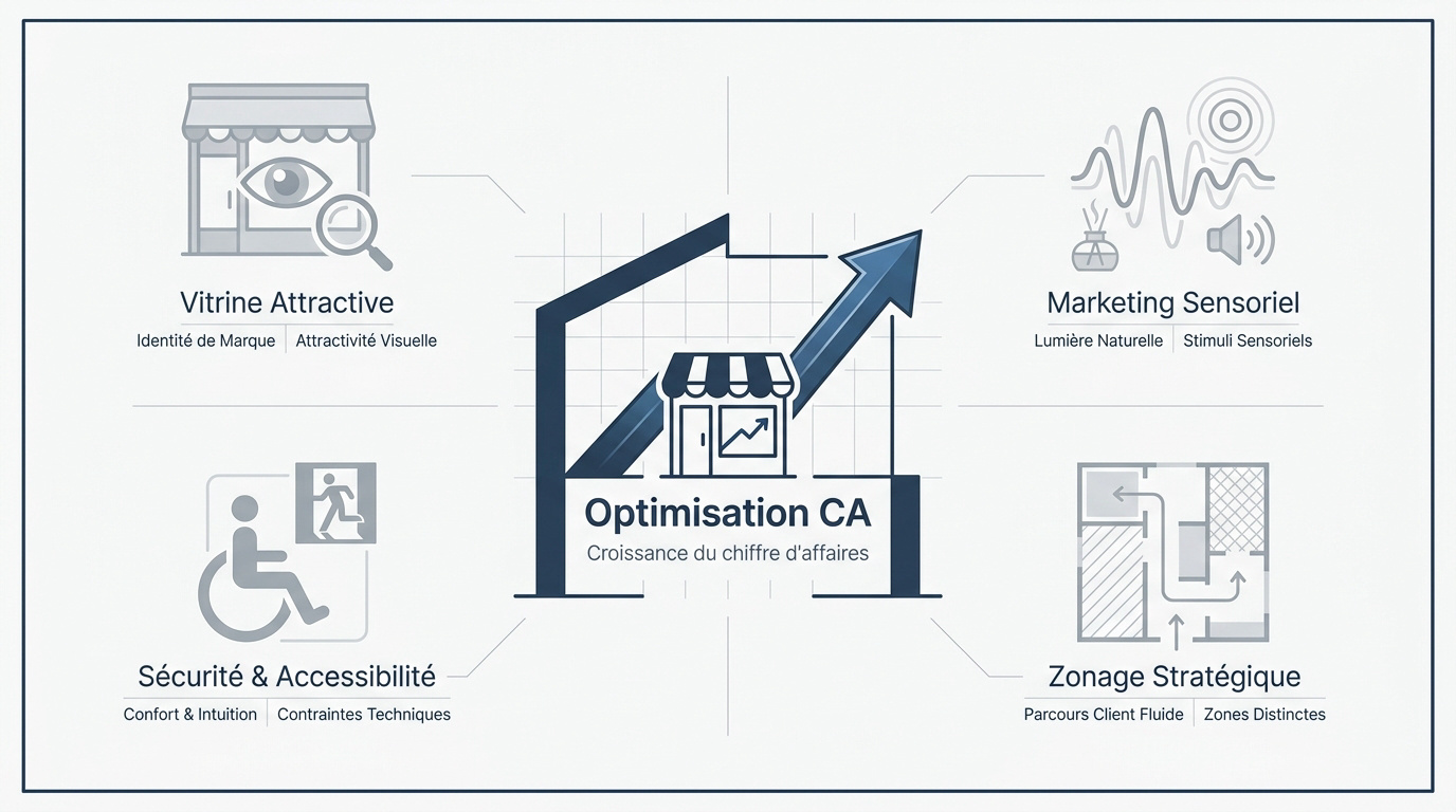 Schéma d'optimisation de l'agencement commercial pour la rentabilité