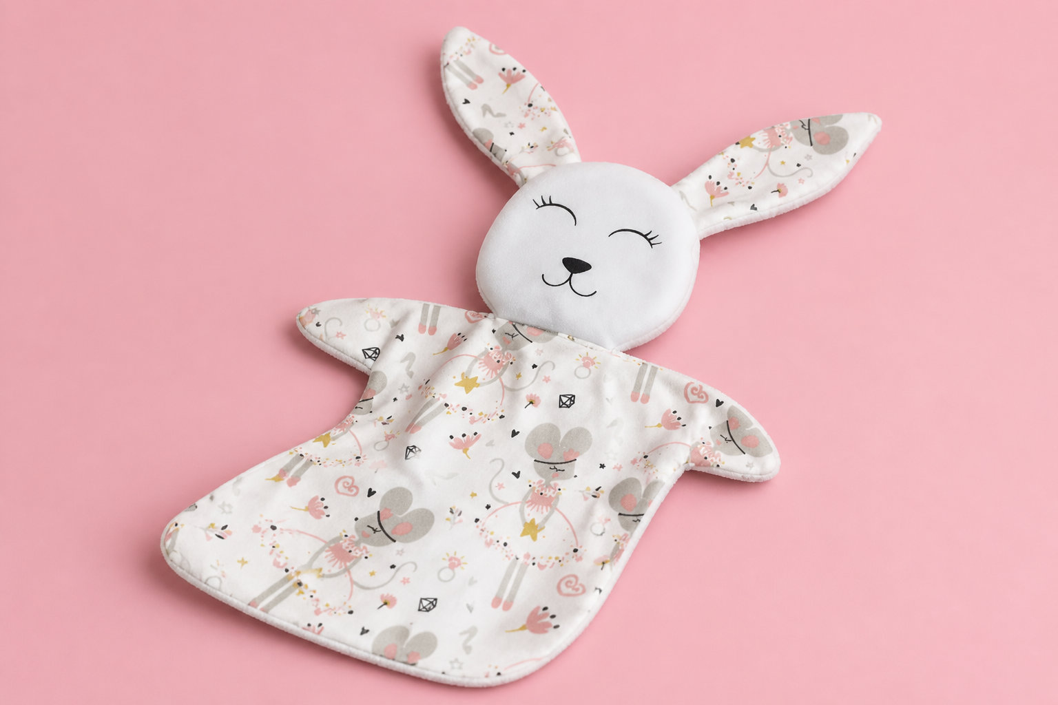 Doudou Lapin en tissu petite souris