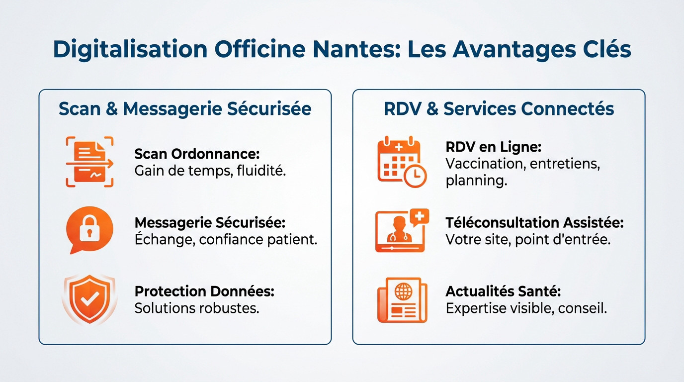 Avantages clés de la digitalisation pour une officine à Nantes : gain de temps et sécurité