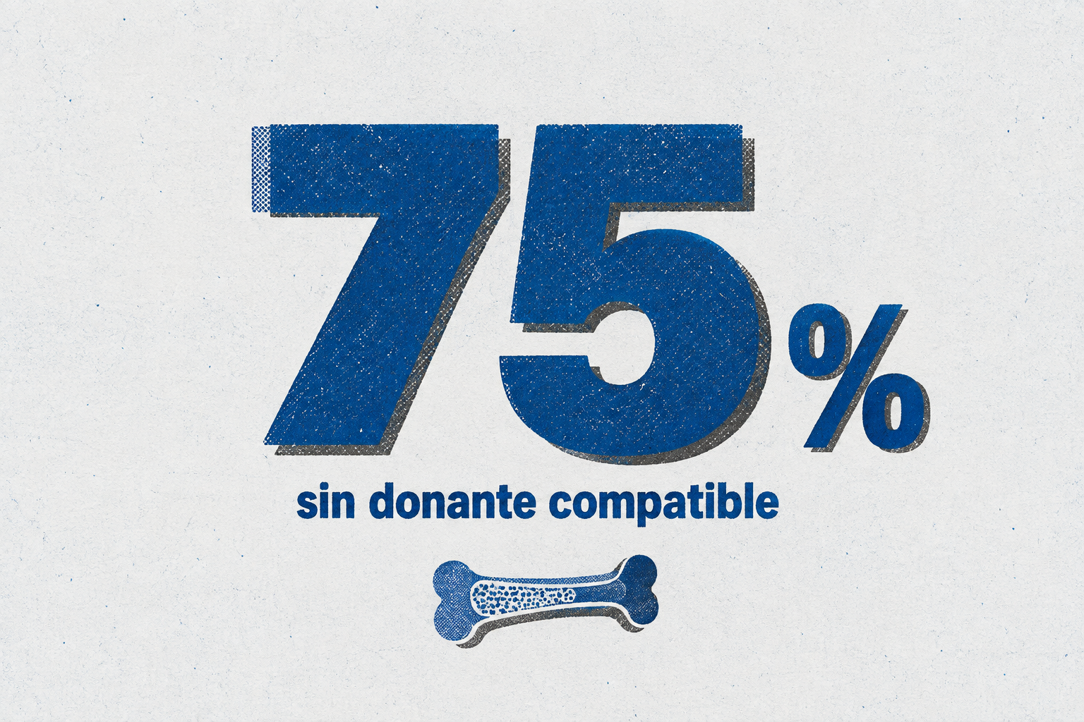 Tres de cada cuatro personas que necesitan un trasplante de médula ósea no tienen un donante compatible en su familia.