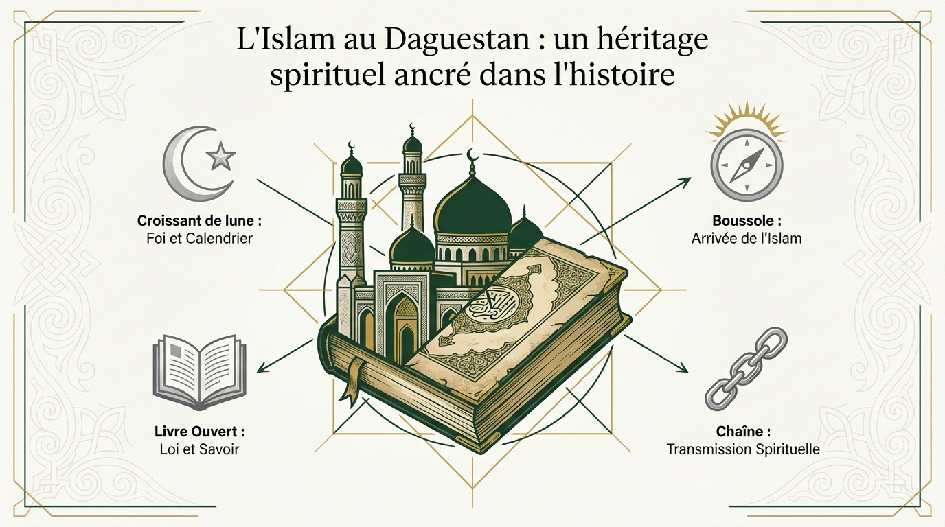 Mosquée historique au Daghestan témoignant de l'héritage islamique caucasien