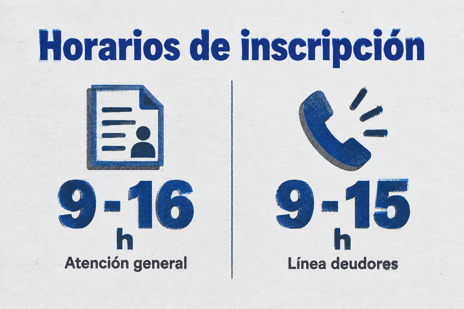 La inscripción al Plan FinES en Ituzaingó se realiza en la oficina de Oribe 427, de lunes a viernes de 9 a 16 horas, y para la línea deudores de 9 a 15 horas.