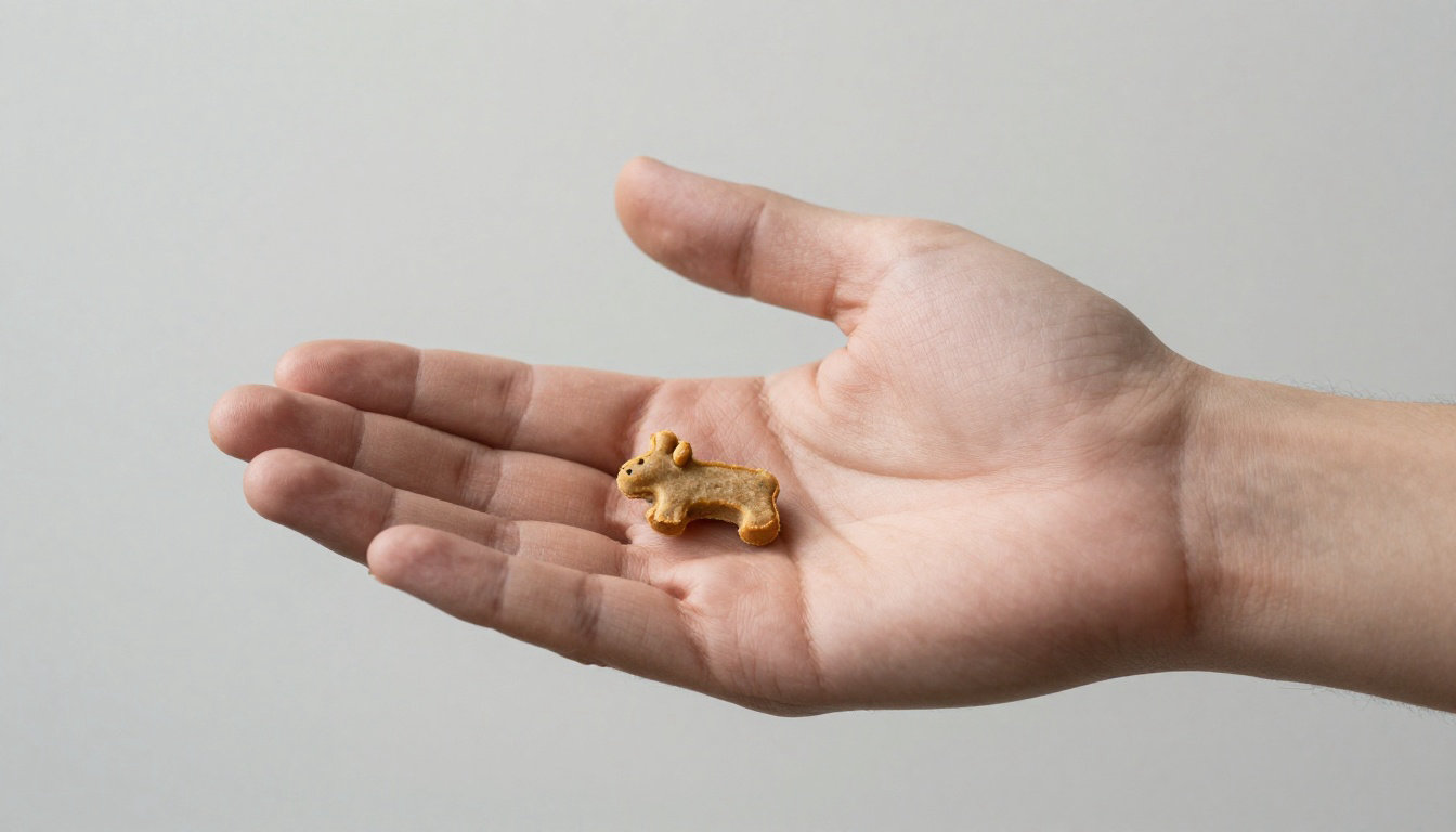 Friandises en forme d'animaux utilisées comme récompense pour l'éducation positive du chien