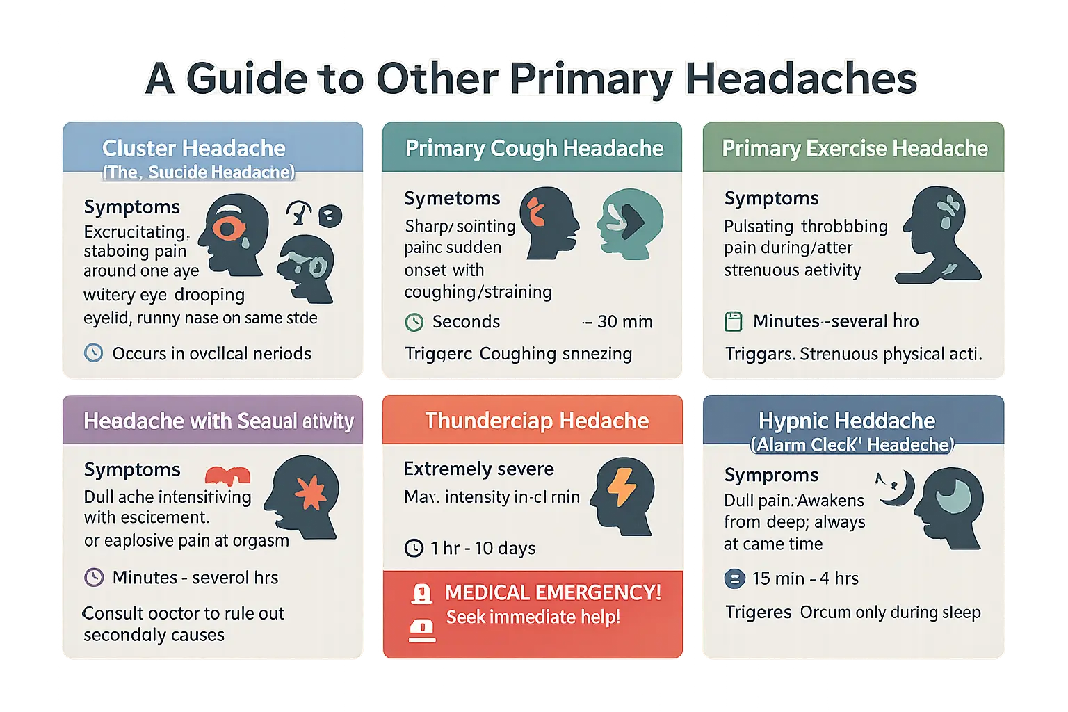 Illustration des céphalées primaires
