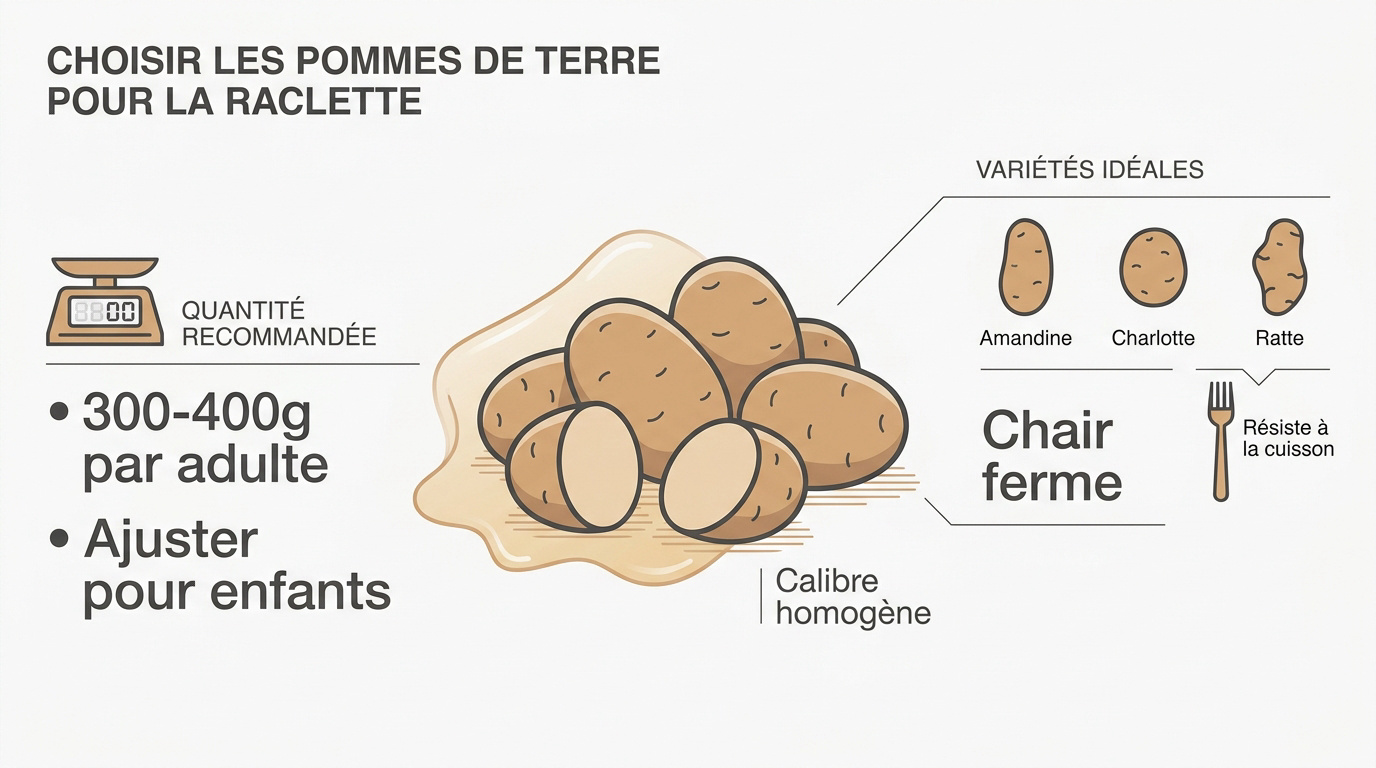 Sélection de pommes de terre à chair ferme pour la raclette