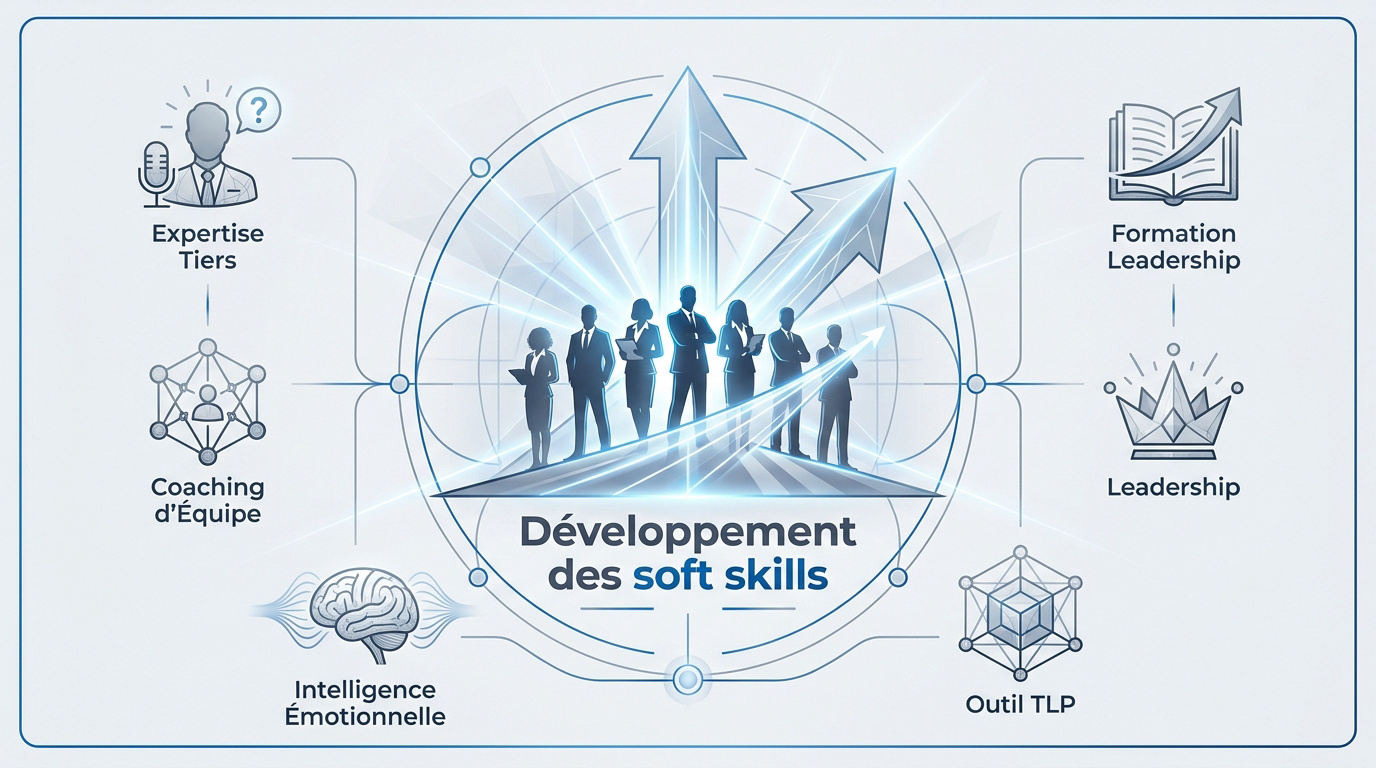 Infographie sur le développement des soft skills en entreprise