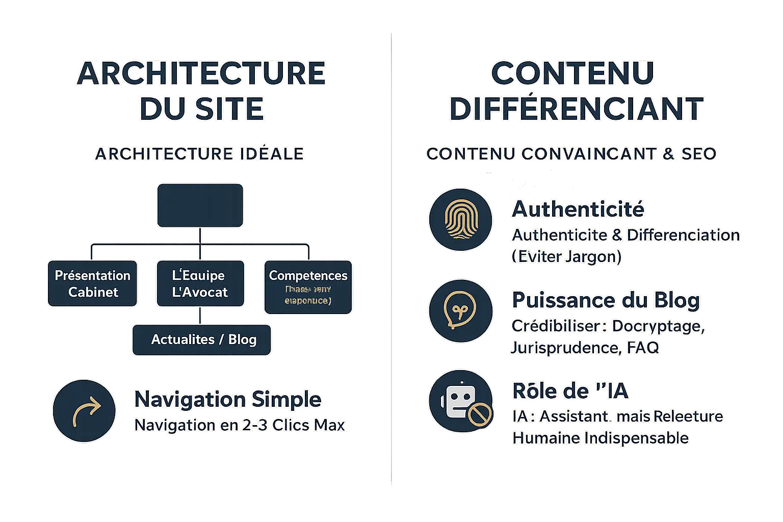 Architecture d'un site internet pour avocat