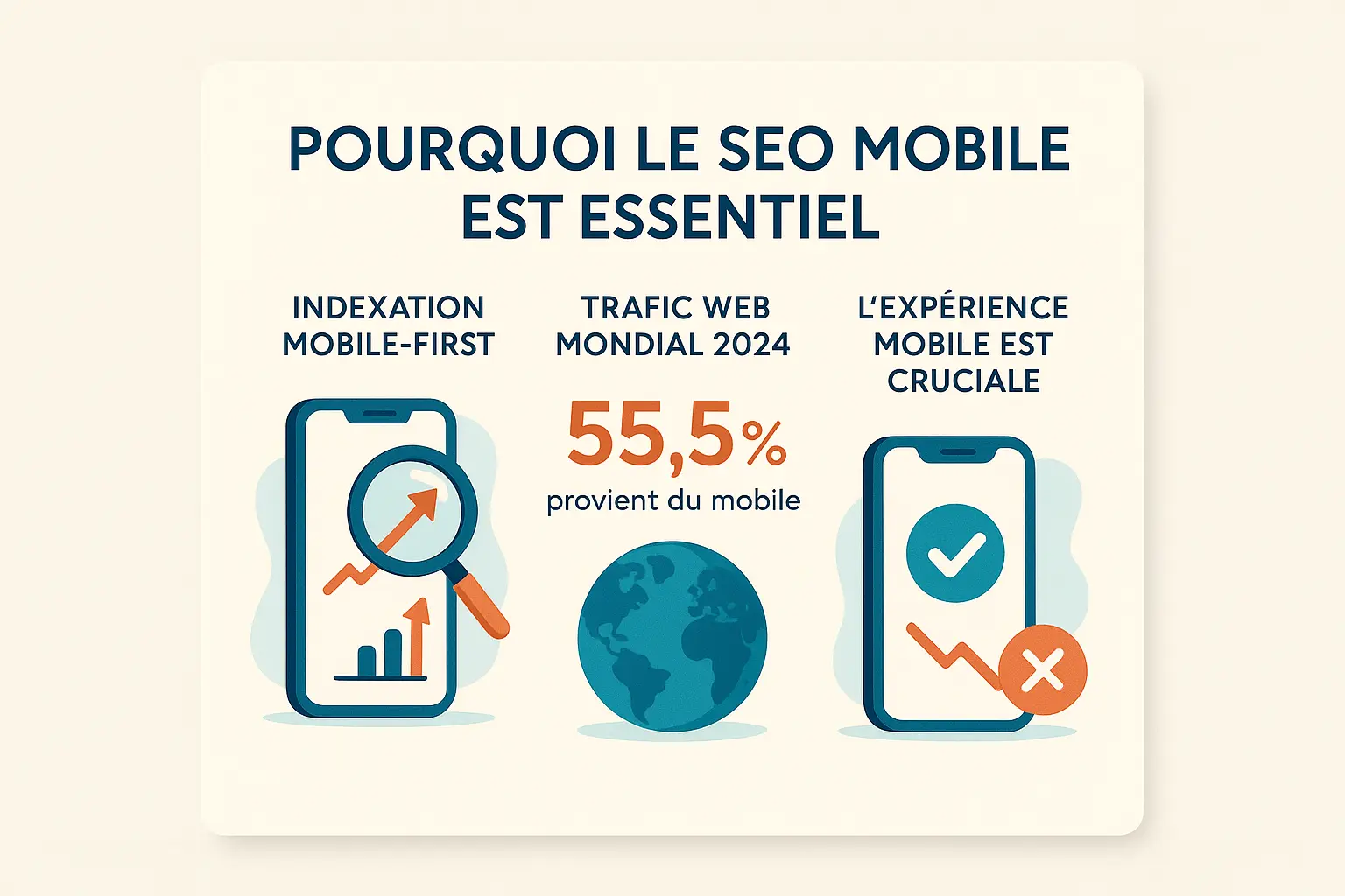 Illustration de l'importance du SEO mobile
