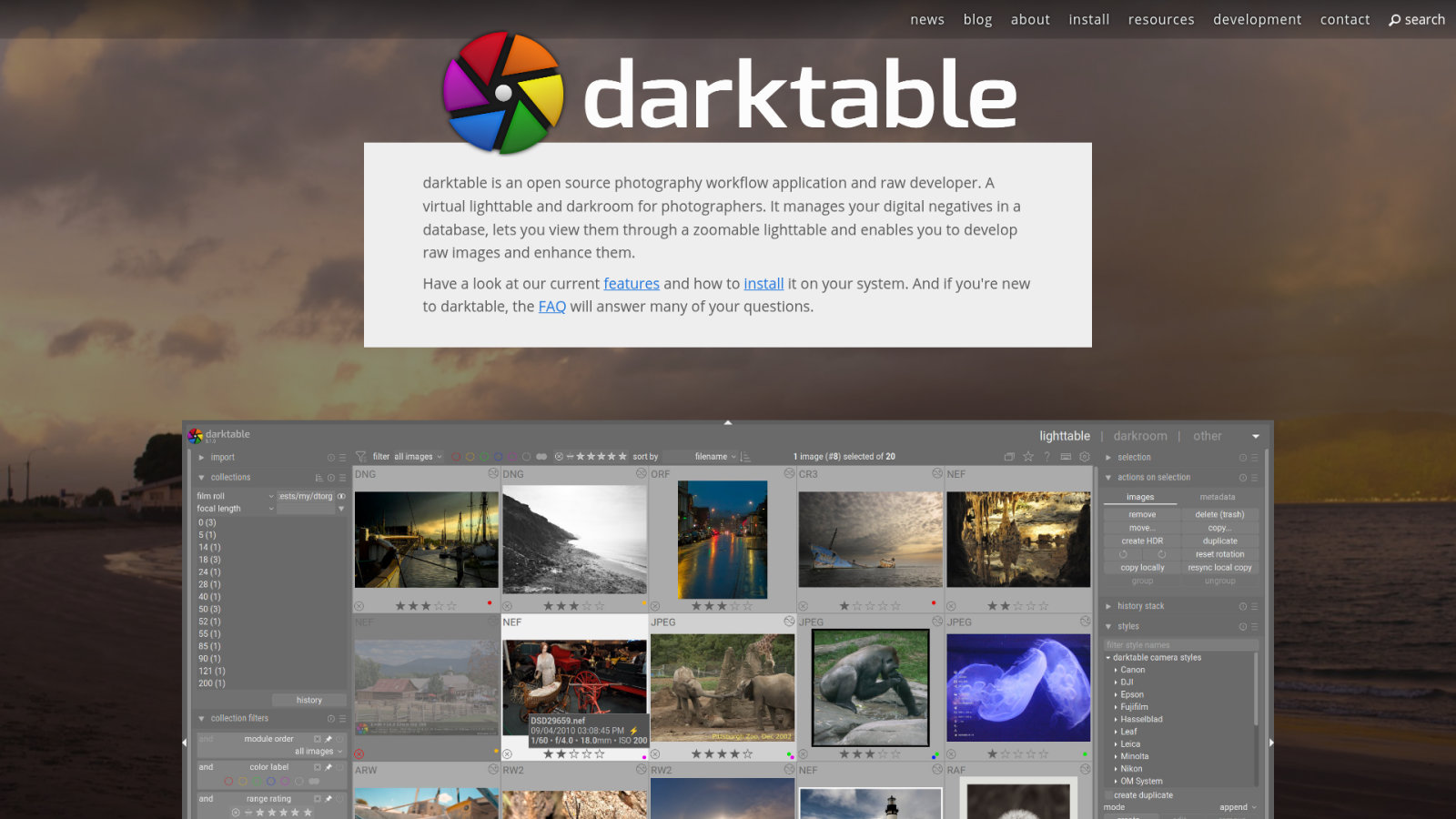 Darktable : le développement RAW pour les experts