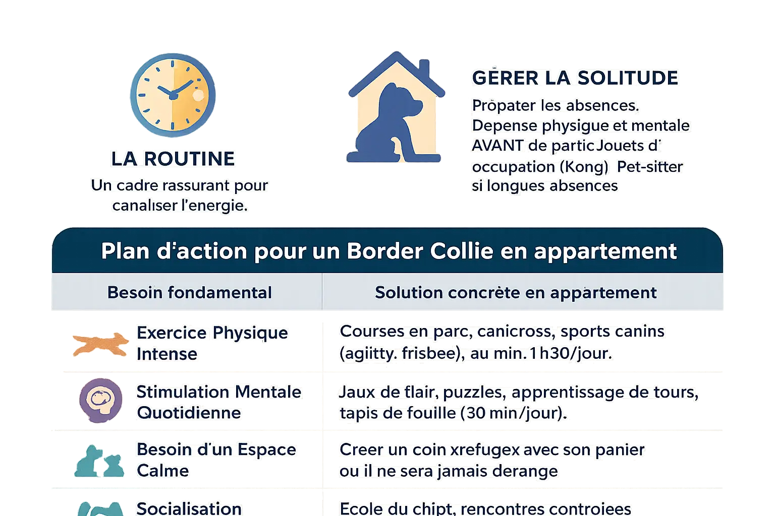 Border Collie en appartement