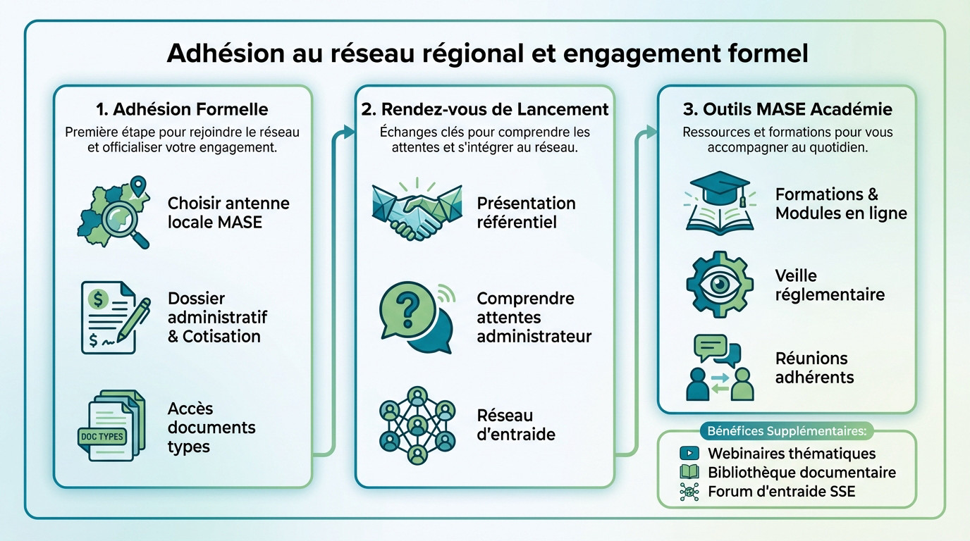 Réunion de lancement et signature du dossier d'adhésion MASE avec un administrateur régional