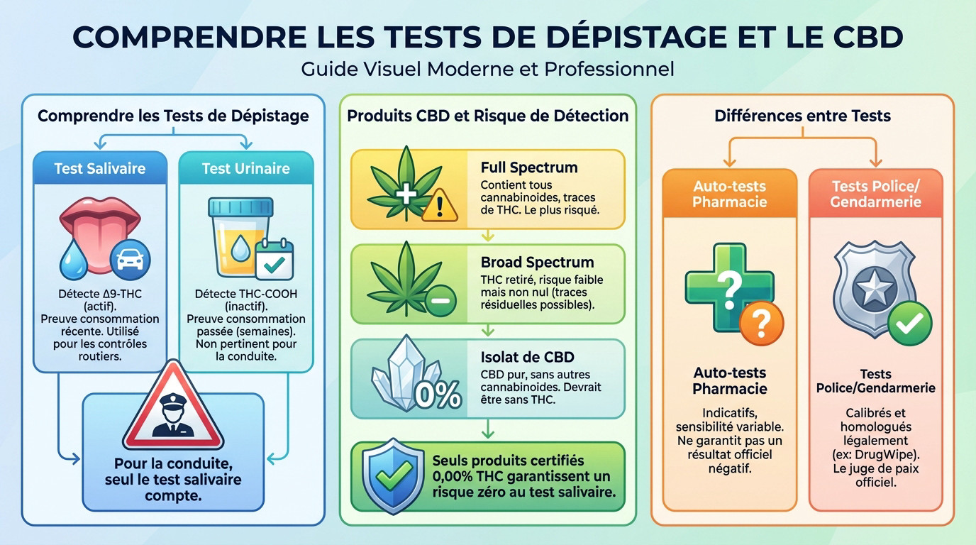 Test salivaire THC positif et consommation de CBD