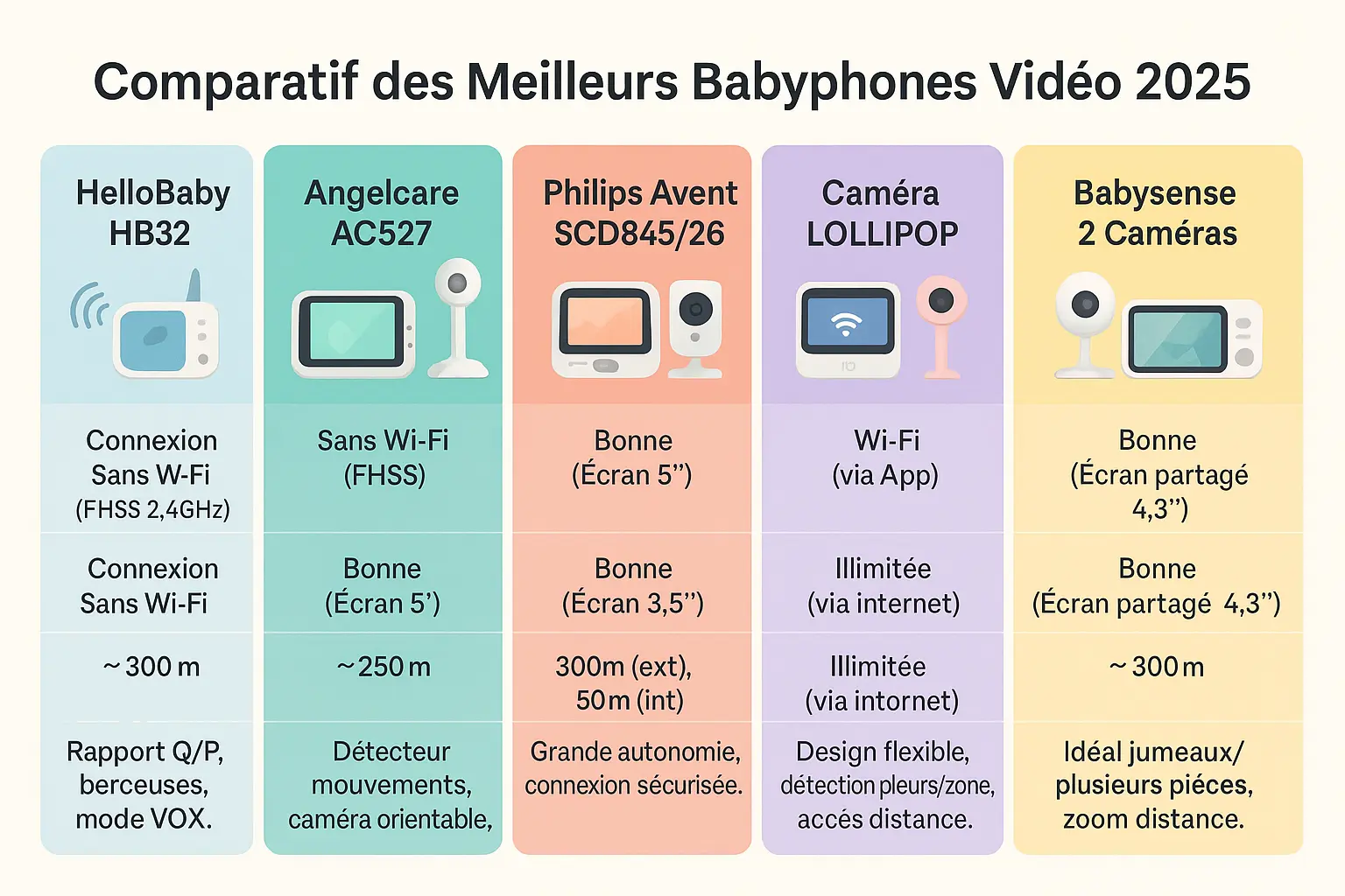 Comparatif des meilleurs babyphones caméra 2025