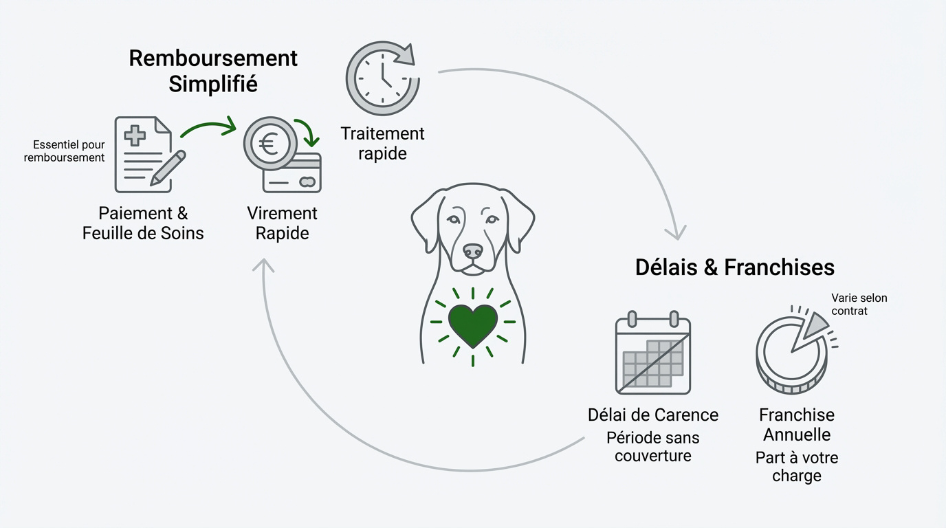 Processus de remboursement de l'assurance pour chien incluant les délais de carence